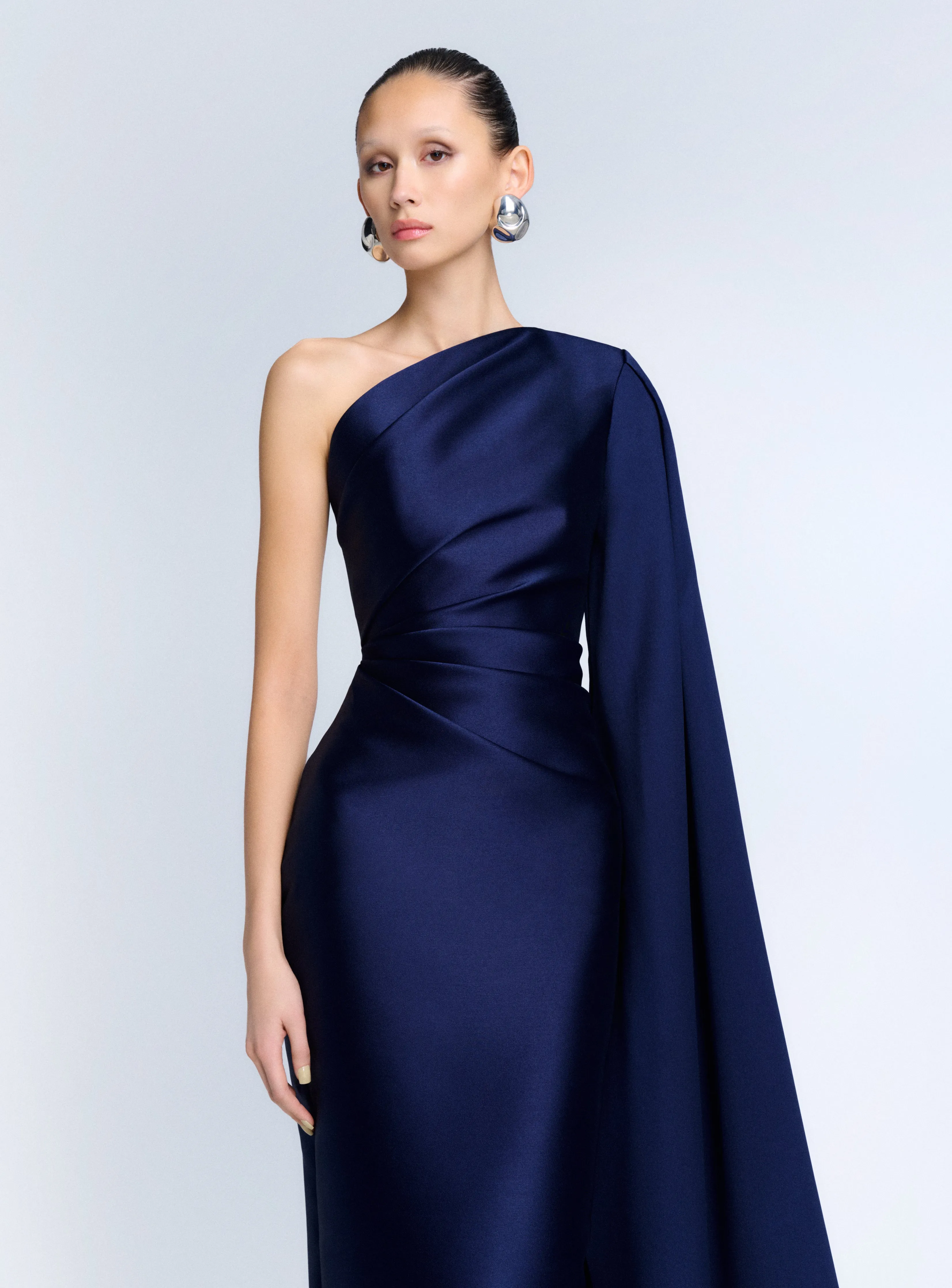 The Veya Maxi Dress in Navy sold by Solace London product image thumbnail 2