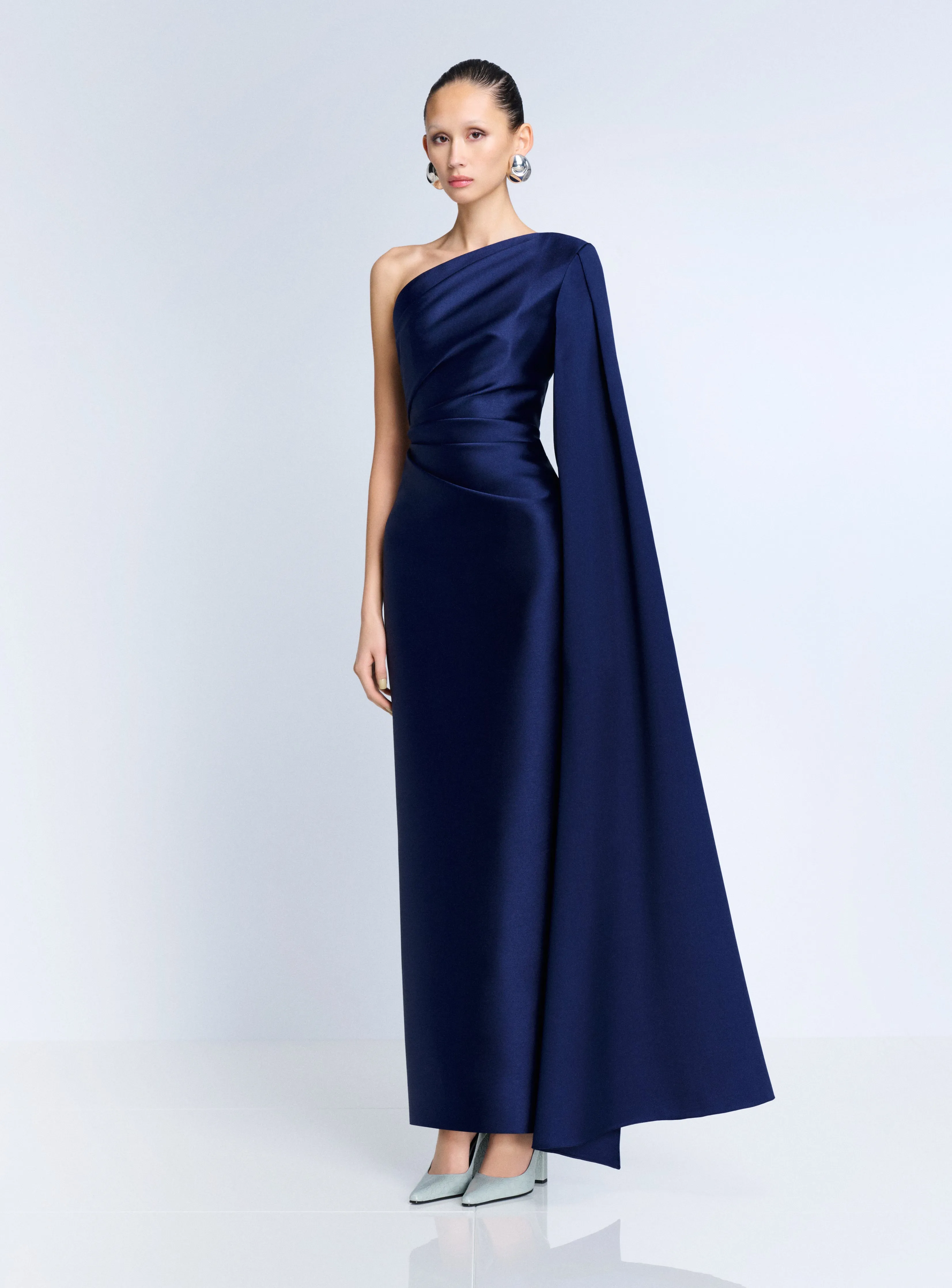 The Veya Maxi Dress in Navy sold by Solace London product image thumbnail 4