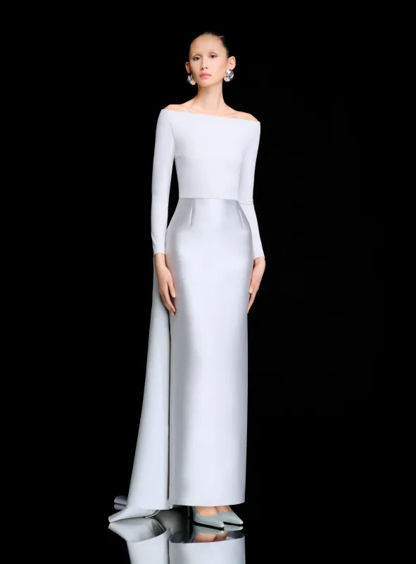 The Winslow Maxi Dress in Platinum made by Solace London