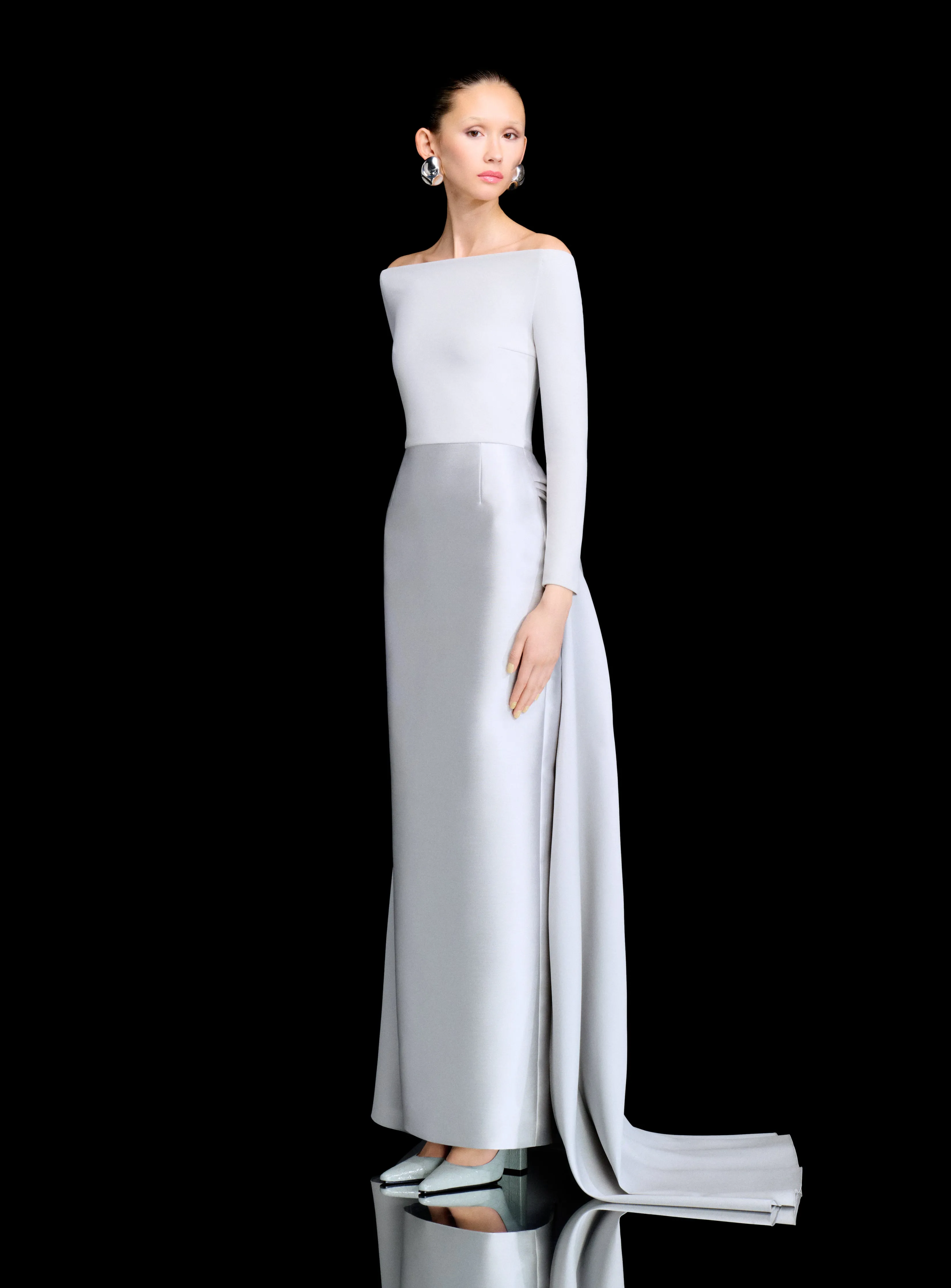 The Winslow Maxi Dress in Platinum sold by Solace London product image thumbnail 2