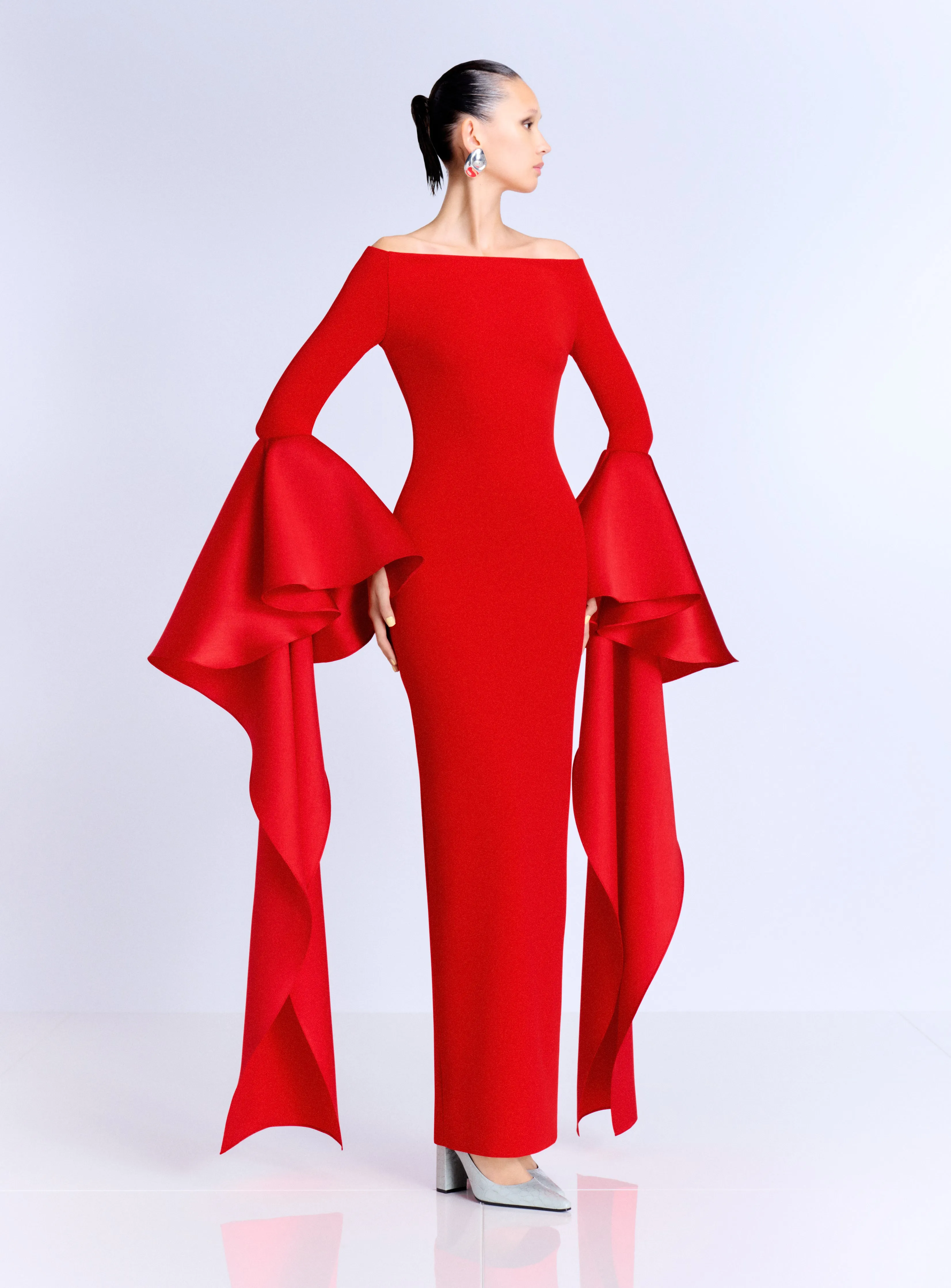 The Astria Maxi Dress in Red sold by Solace London product image thumbnail 4