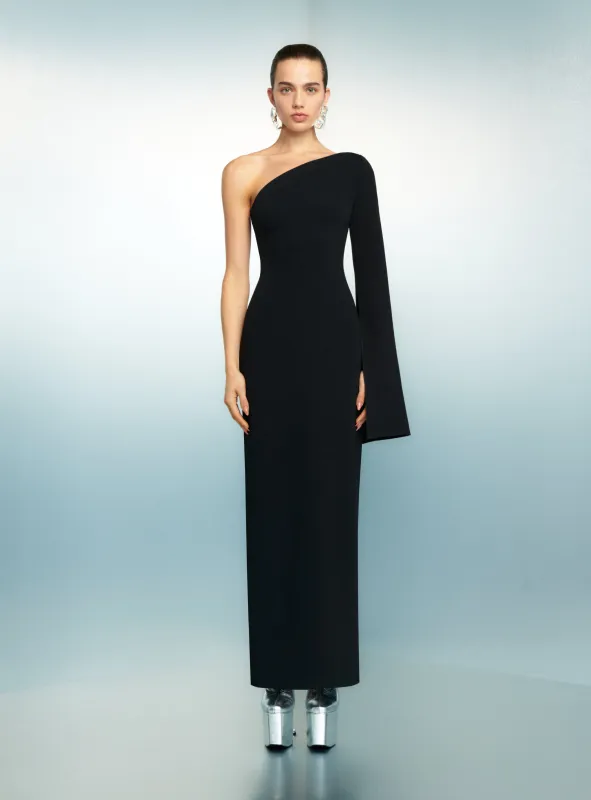 The Alina Maxi Dress in Black made by Solace London