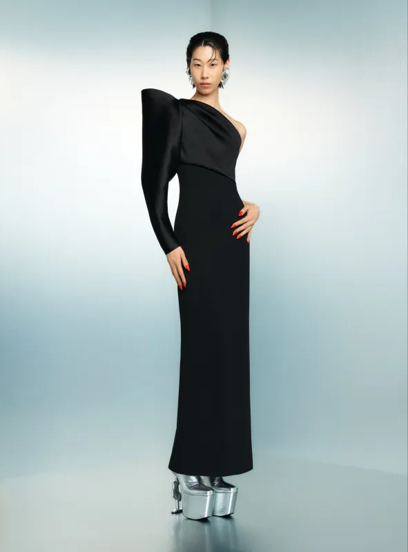 The Tally Maxi Dress in Black made by Solace London