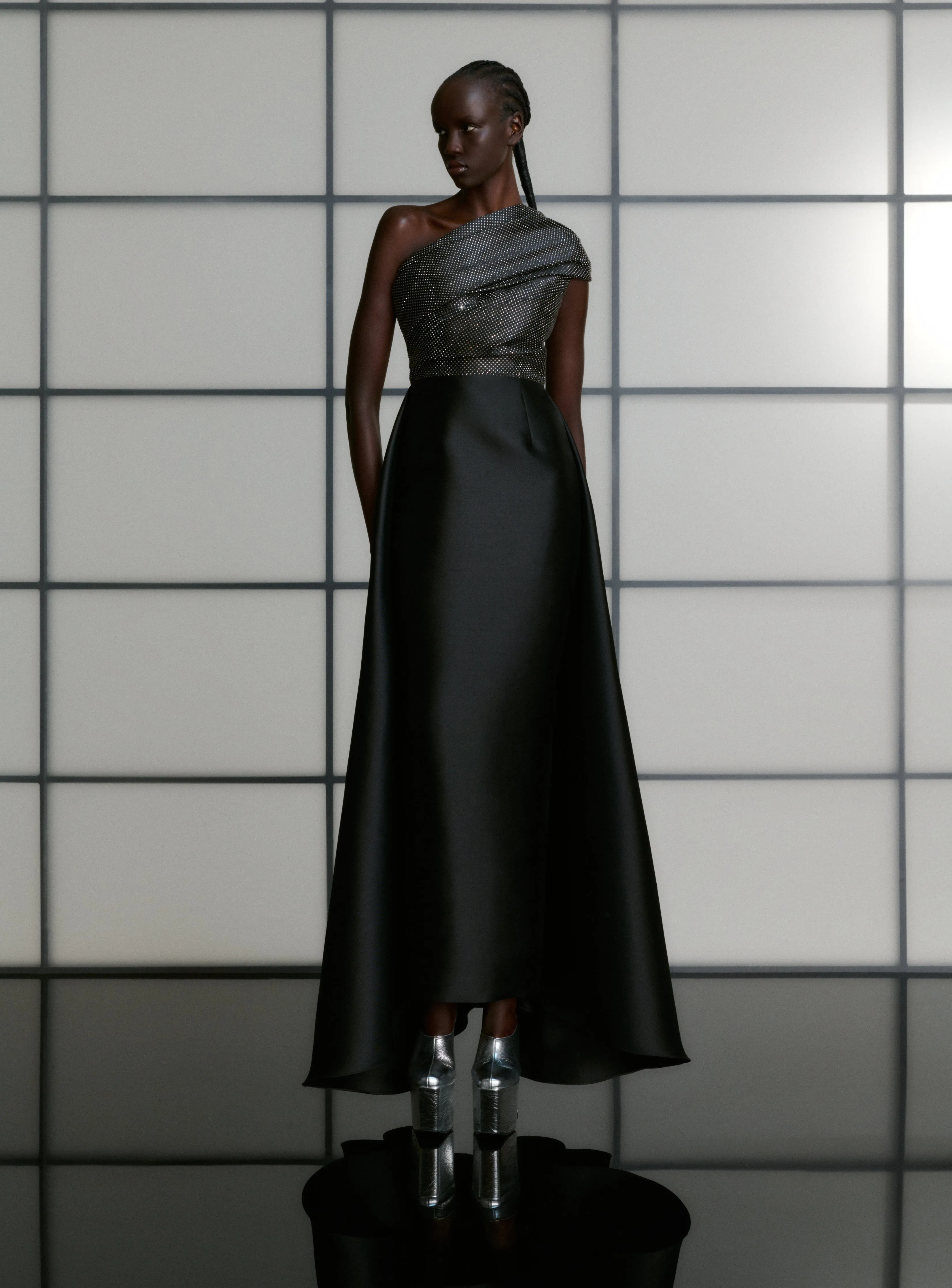 The Alba Crystal Maxi Dress in Black sold by Solace London product image thumbnail 2