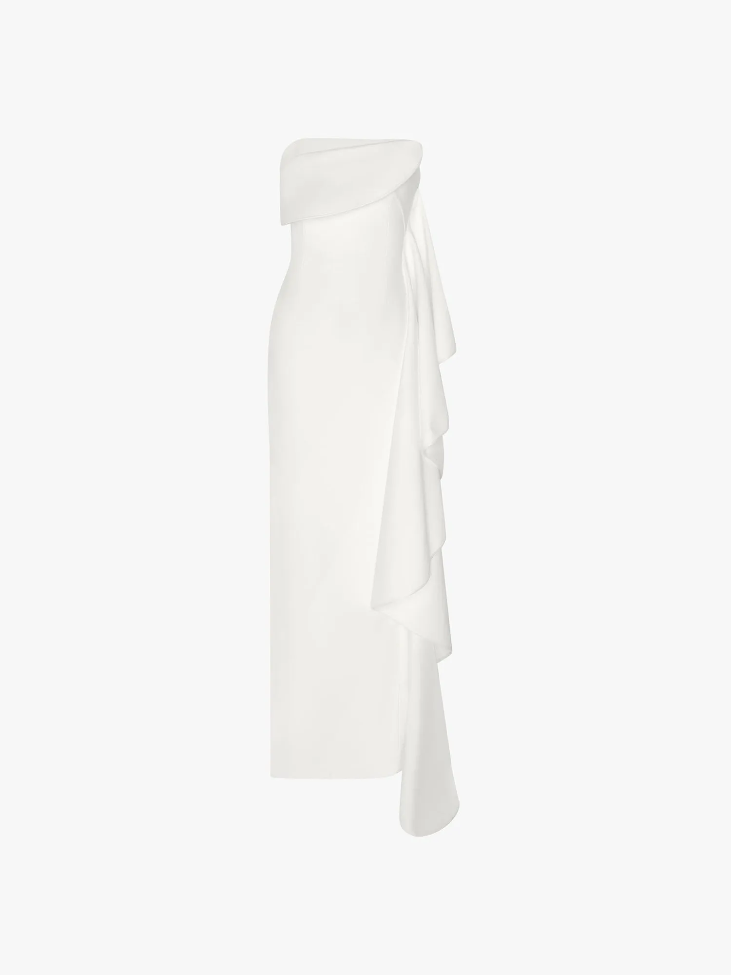 The Andress Maxi Dress in Cream sold by Solace London