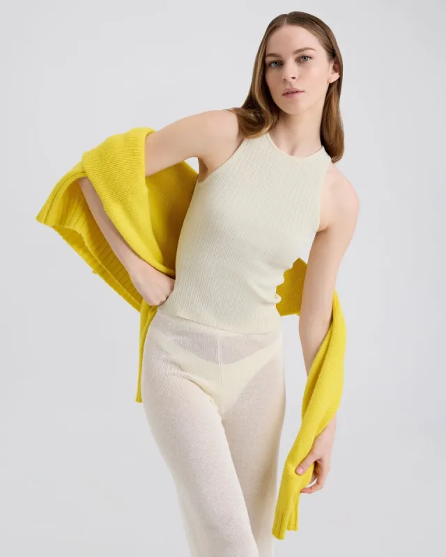 Varena Tank Ecru sold by SOLID & STRIPED