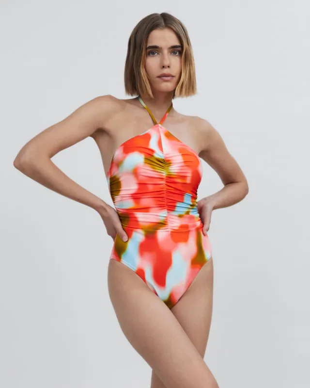 Mina One Piece Blur Print sold by SOLID & STRIPED