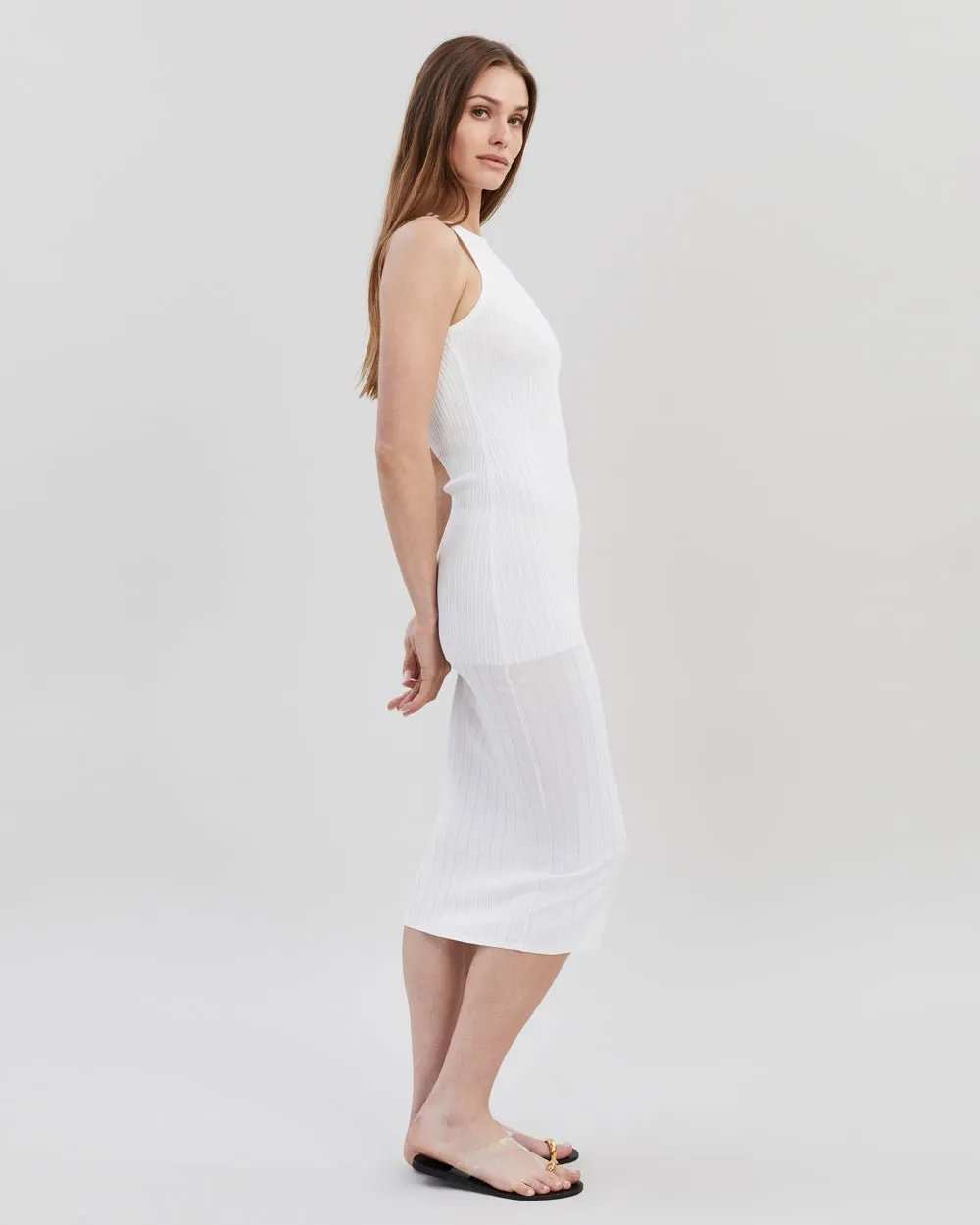 Varena Dress Optic White sold by SOLID & STRIPED product image thumbnail 4