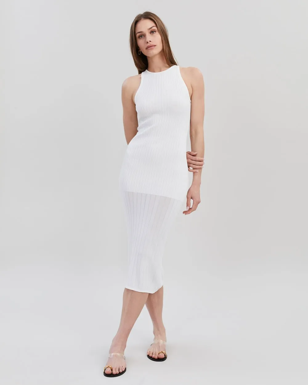 Varena Dress Optic White sold by SOLID & STRIPED