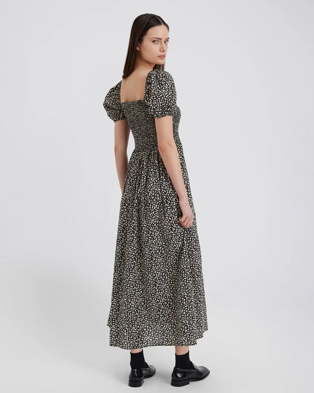 Corrina Dress Ditsy Floral Noir sold by SOLID & STRIPED product image thumbnail 3