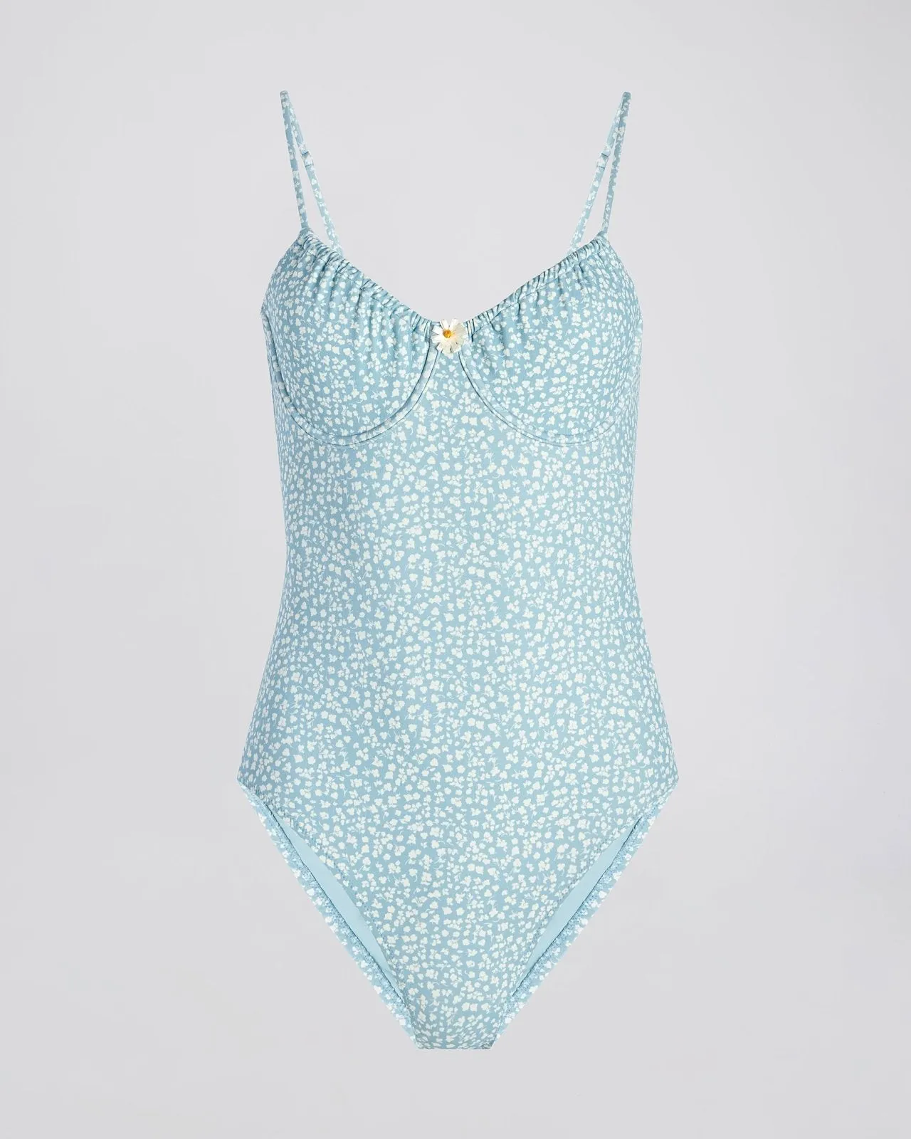 Malika One Piece Ditsy Floral Hazy Blue sold by SOLID & STRIPED product image thumbnail 2