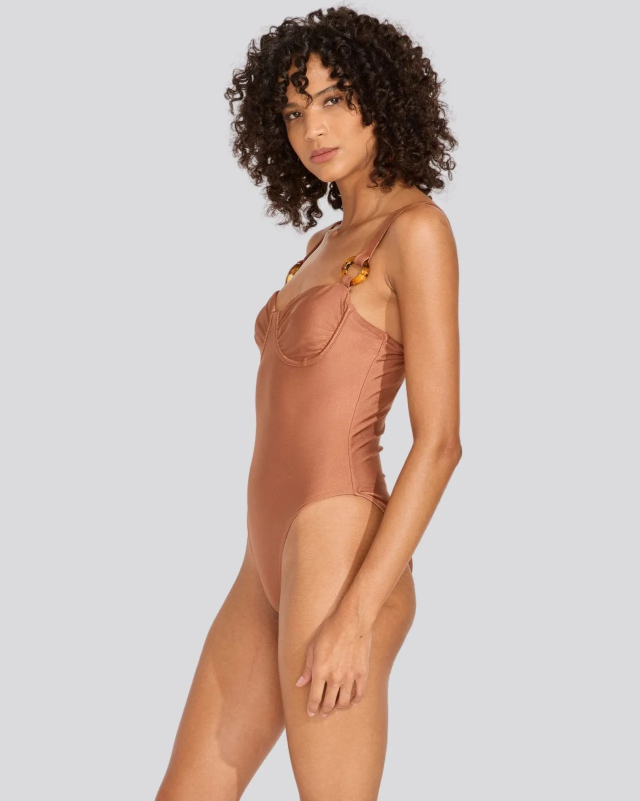 Adrienne One Piece Cocoa sold by SOLID & STRIPED product image thumbnail 3