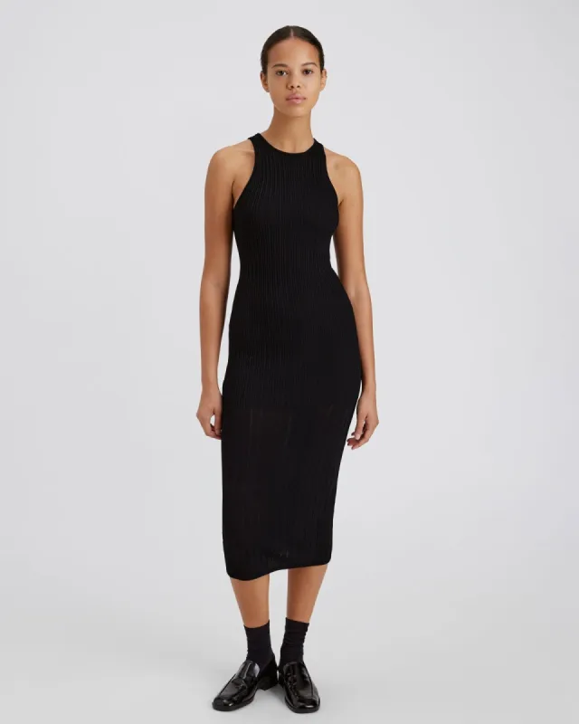 Varena Dress Noir sold by SOLID & STRIPED
