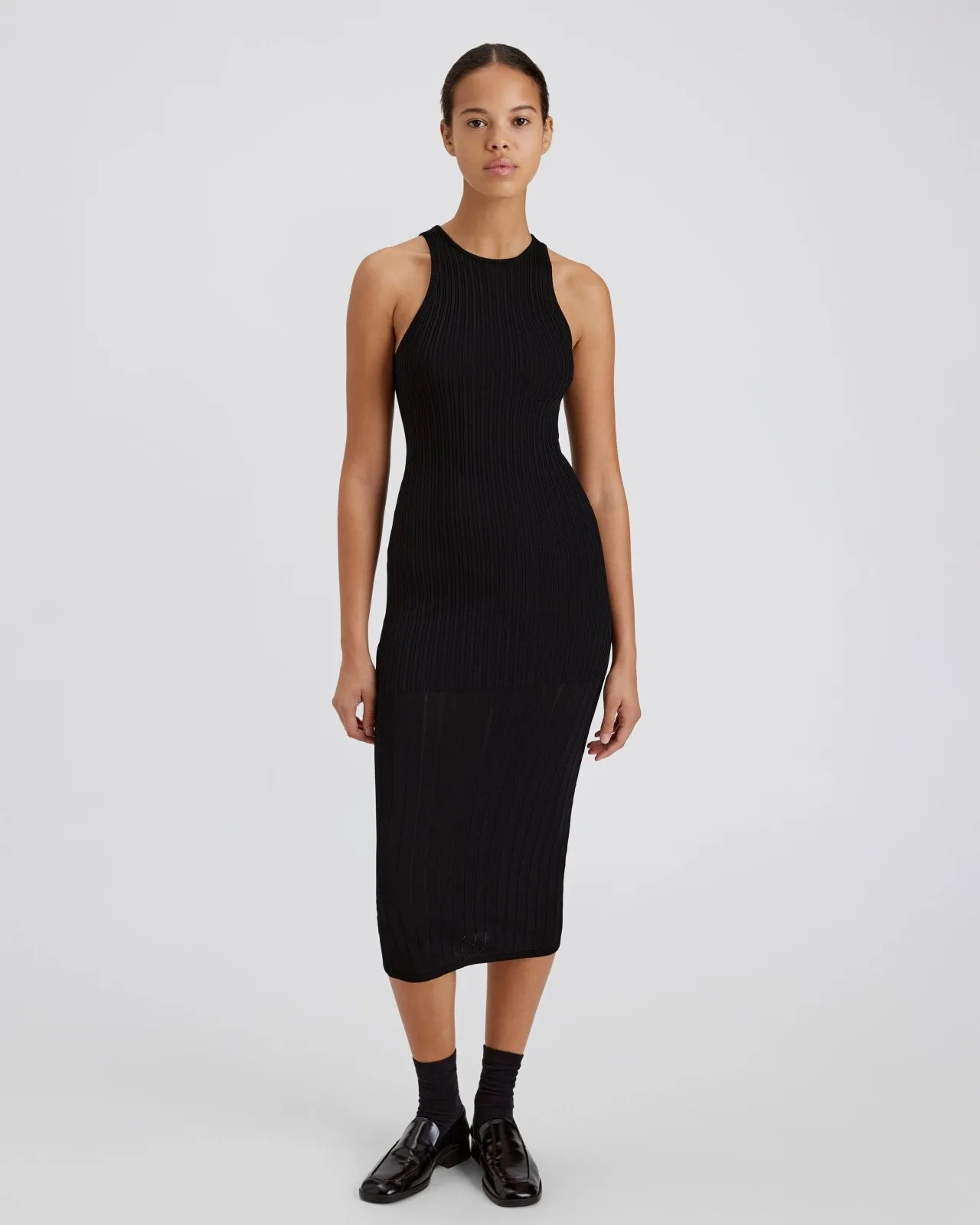 Varena Dress Noir sold by SOLID & STRIPED