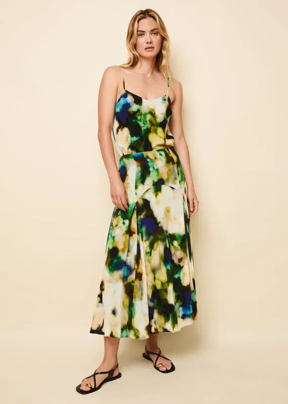 Gray Skirt Blurred Floral sold by SOLID & STRIPED