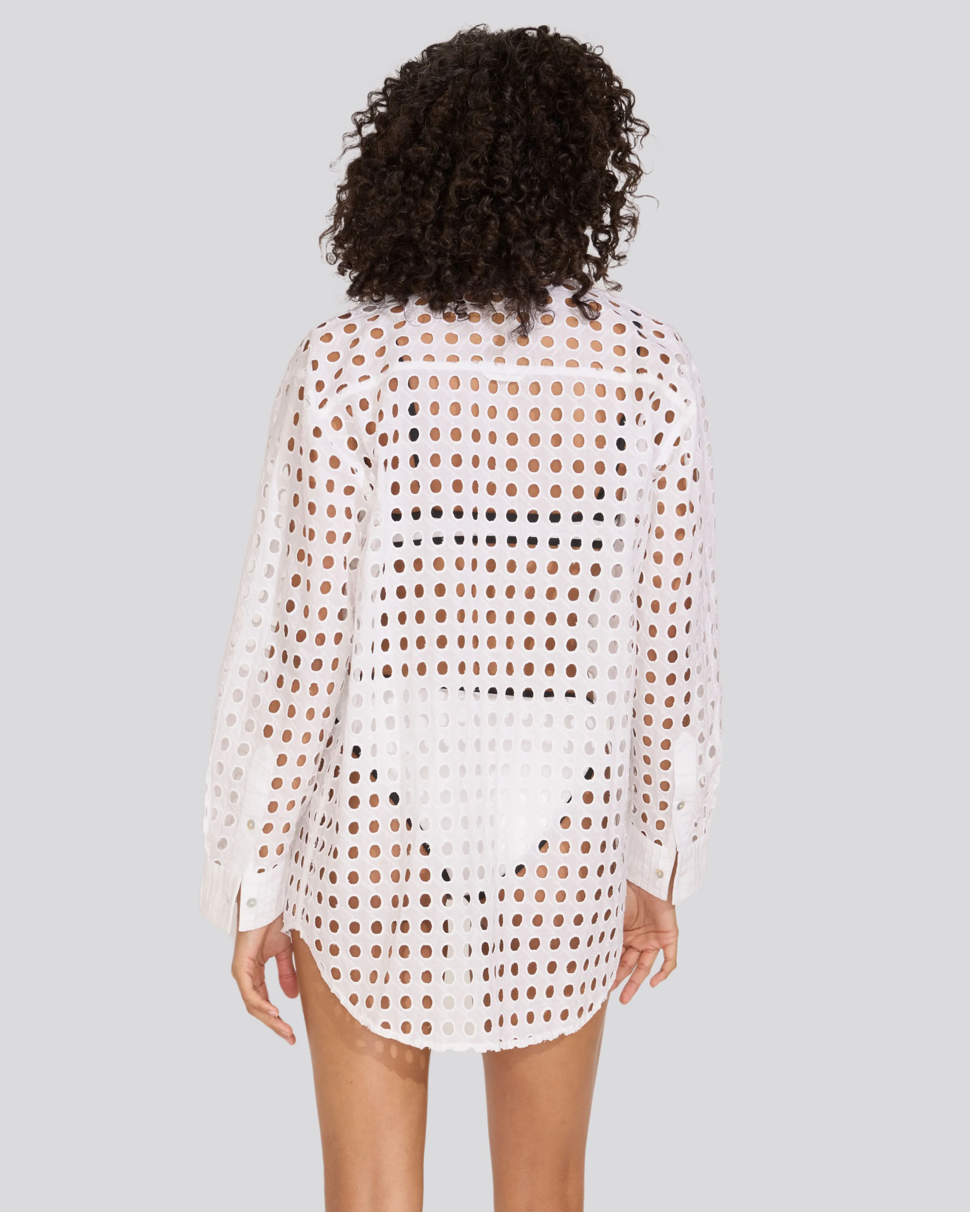 Oxford Tunic Classic Eyelet Optic White sold by SOLID & STRIPED product image thumbnail 2