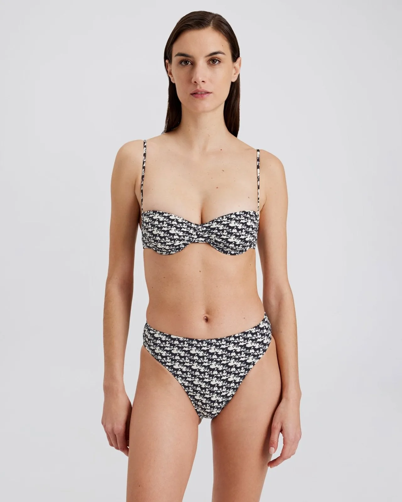 Miranda Bikini Bottom Horse Print Noir sold by SOLID & STRIPED product image thumbnail 3
