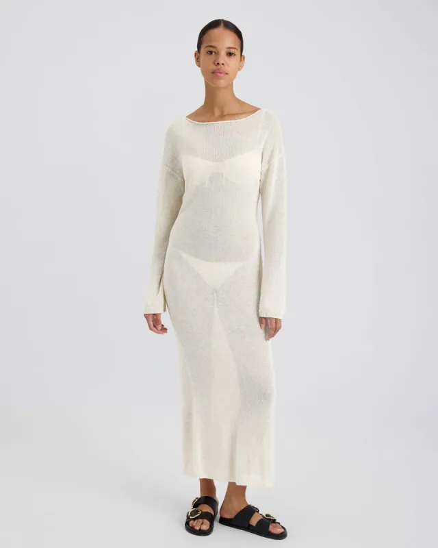 Polly Dress Ecru sold by SOLID & STRIPED