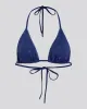 Iris Embroidered Bikini Top French Navy sold by SOLID & STRIPED