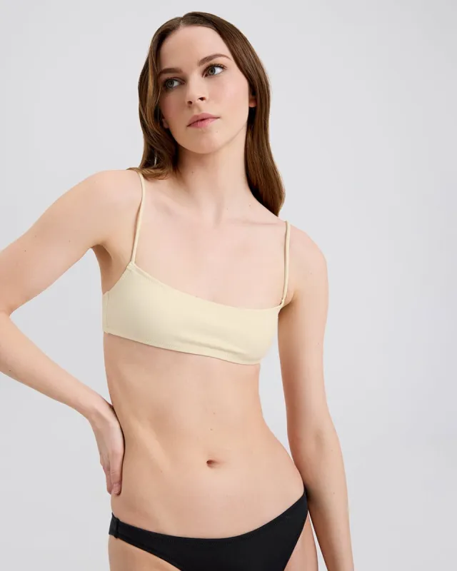 Daniela Bikini Top Buttercream sold by SOLID & STRIPED