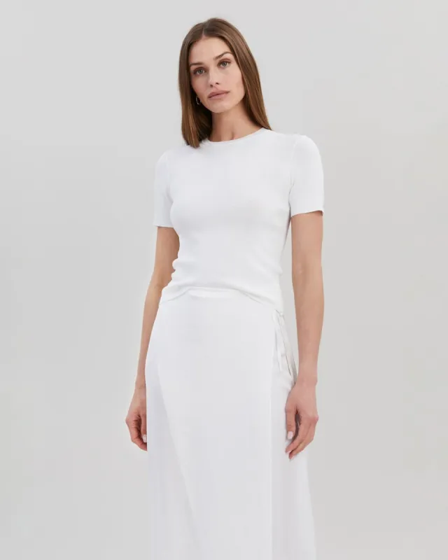 Riada T-Shirt Optic White sold by SOLID & STRIPED