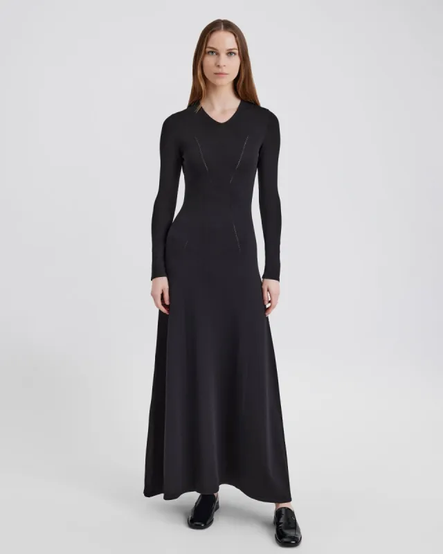 Narcia Dress Noir sold by SOLID & STRIPED