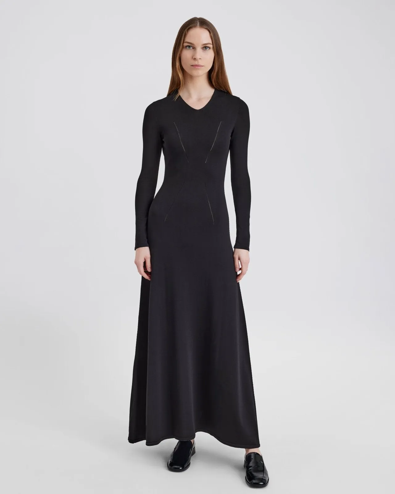 Narcia Dress Noir sold by SOLID & STRIPED