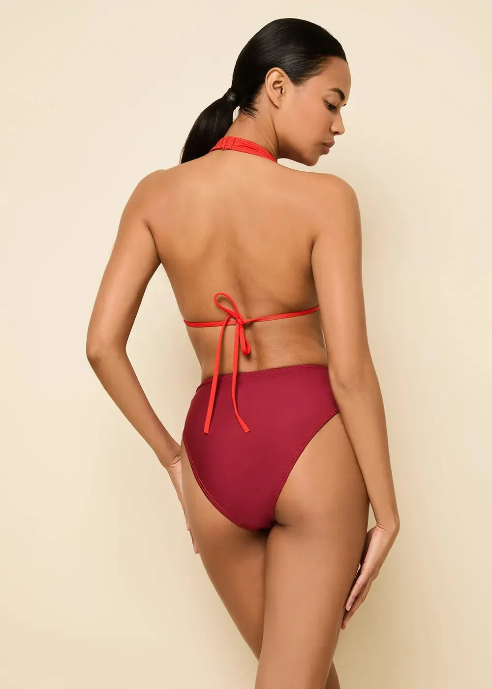 Yasmeen Bikini Top Apple Red sold by SOLID & STRIPED product image thumbnail 3