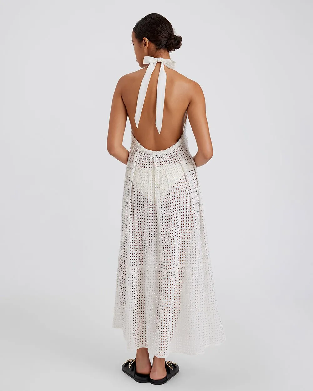 Kai Dress Leaf Eyelet Brule sold by SOLID & STRIPED product image thumbnail 3