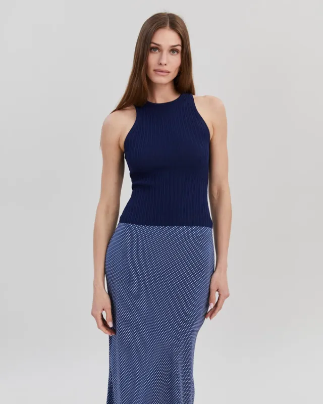 Varena Tank French Navy sold by SOLID & STRIPED
