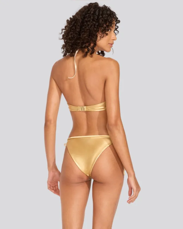 Pia Bikini Bottom Gold sold by SOLID & STRIPED