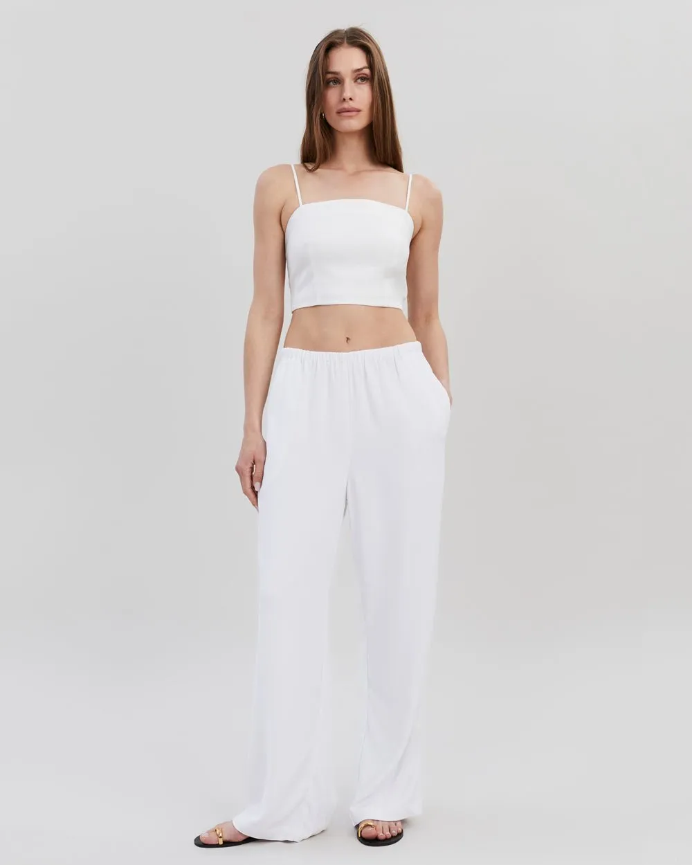 Monaco Pant Optic White sold by SOLID & STRIPED