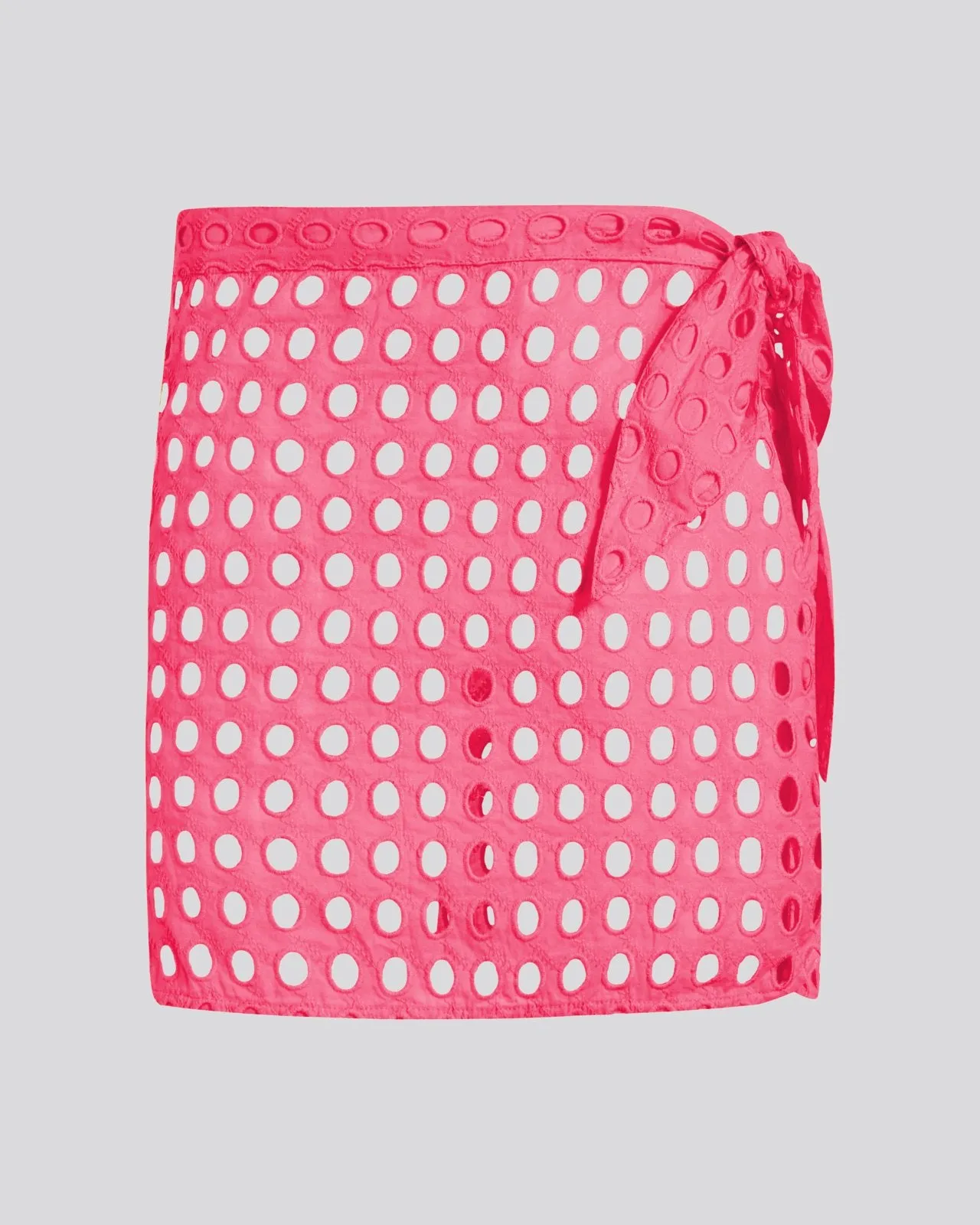 Eyelet Mini Wrap Pareo Hot Pink sold by SOLID & STRIPED product image thumbnail 2