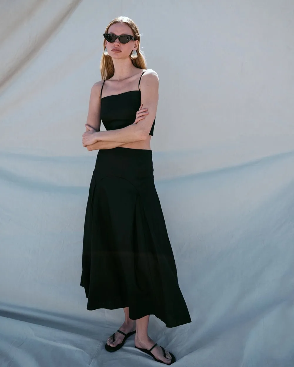 Gael Skirt Noir sold by SOLID & STRIPED product image thumbnail 4