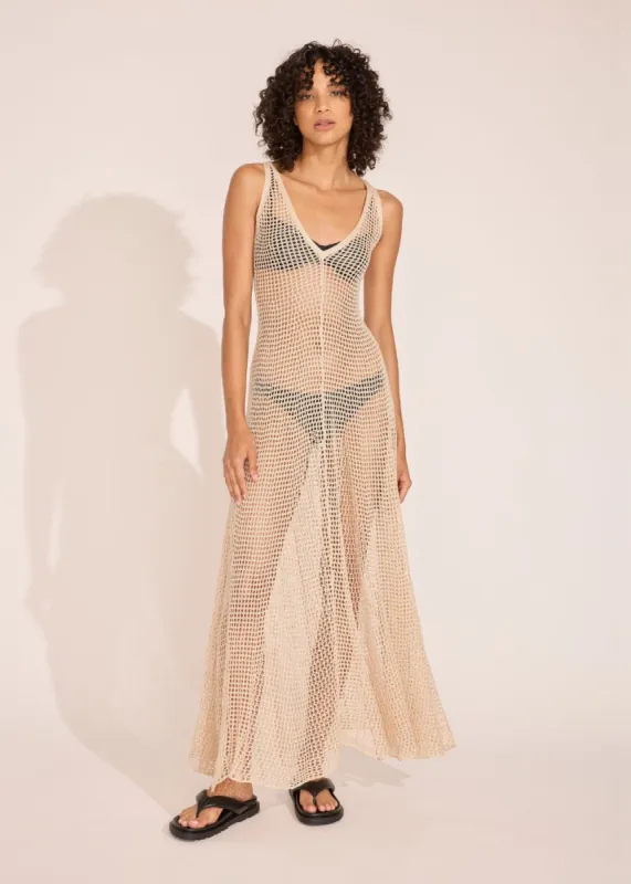 Koko Dress Gold sold by SOLID & STRIPED