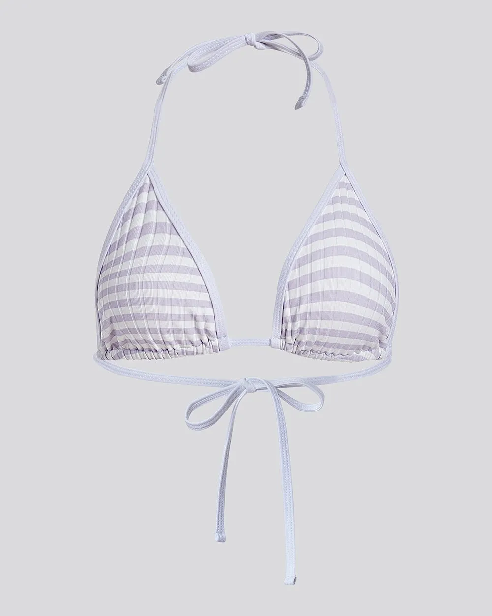 Iris Ribbed Bikini Top Lilac Stripe sold by SOLID & STRIPED product image thumbnail 2