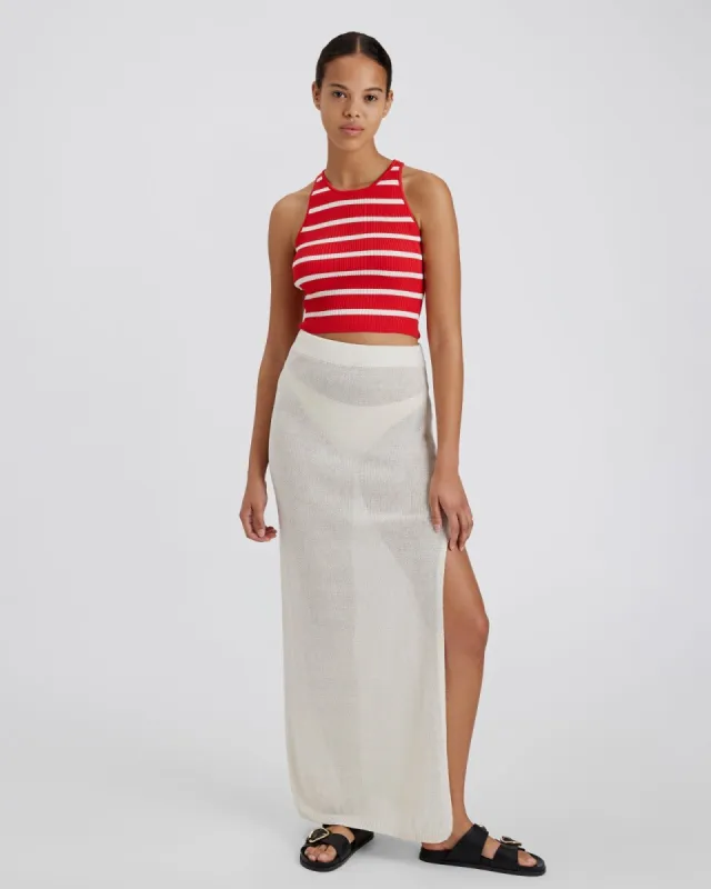 Carson Tank Brule Lipstick Red Stripe sold by SOLID & STRIPED