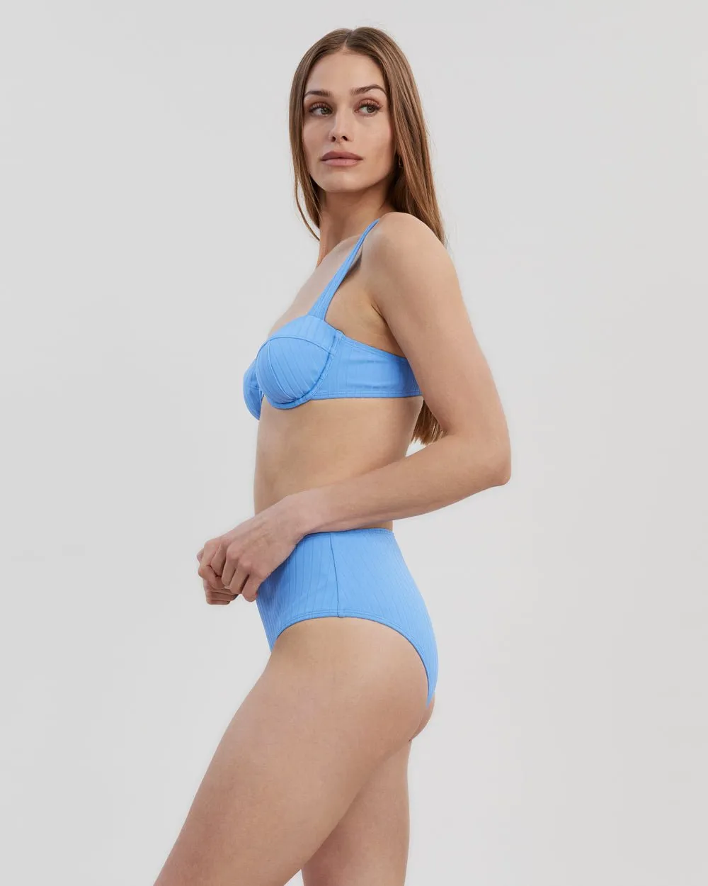 Lilo Ribbed Bikini Bottom Marina Blue sold by SOLID & STRIPED product image thumbnail 4
