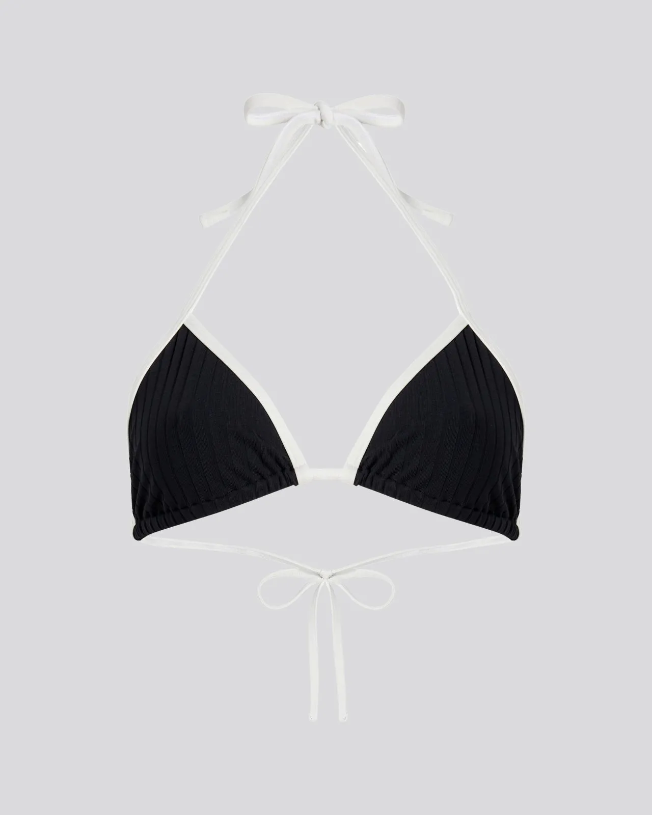 Iris Ribbed Bikini Top Noir / Optic White sold by SOLID & STRIPED product image thumbnail 2