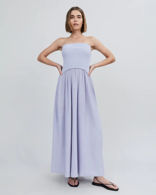 Strapless Soglio Dress Lilac Pastel sold by SOLID & STRIPED