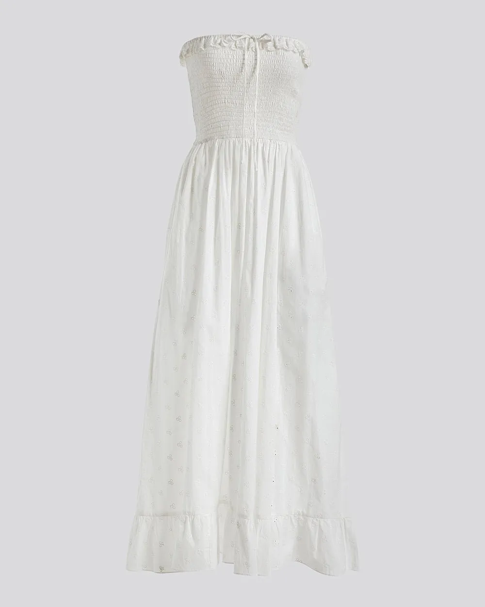 Eyelet Nicole Dress Optic White sold by SOLID & STRIPED product image thumbnail 2