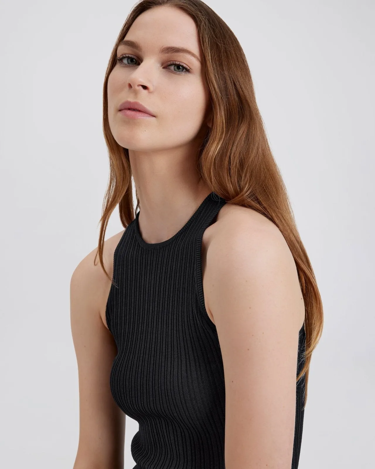 Varena Tank Noir sold by SOLID & STRIPED product image thumbnail 4