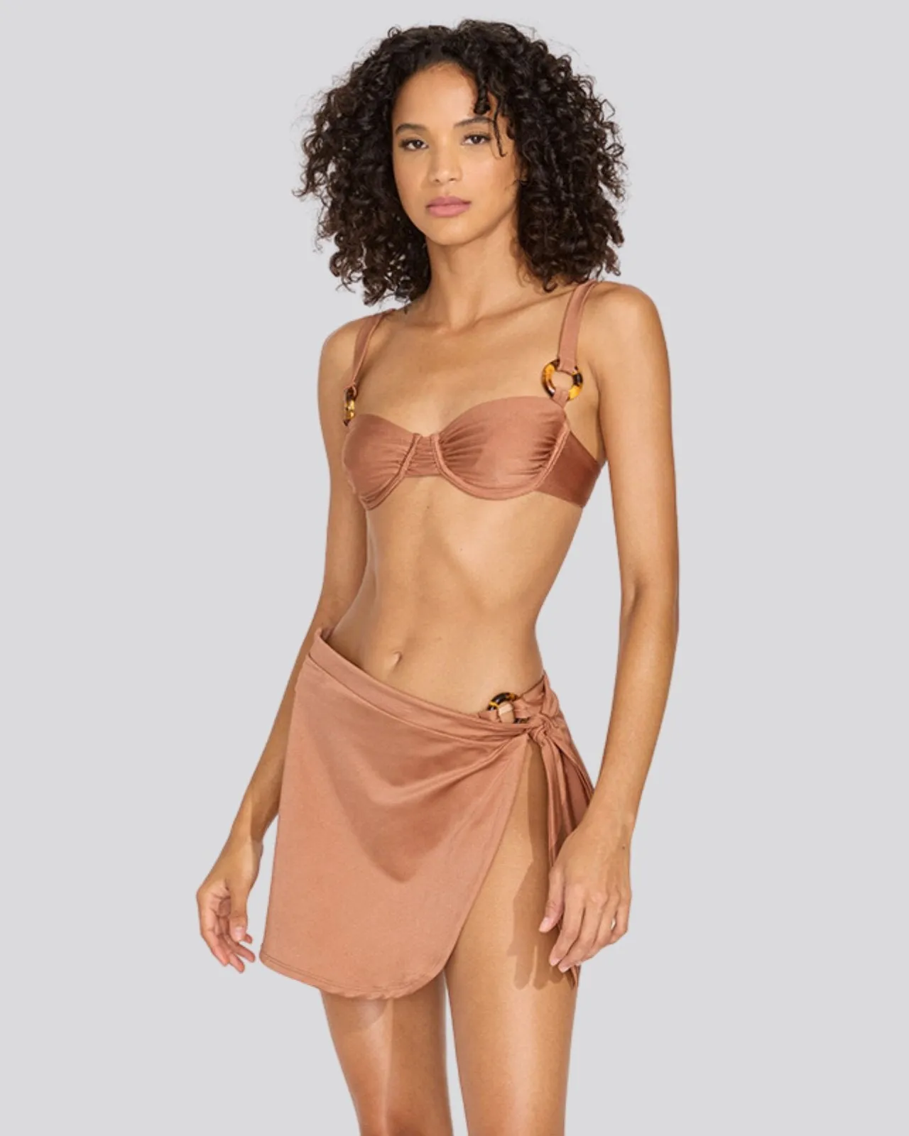 Mini Wrap Pareo Cocoa sold by SOLID & STRIPED