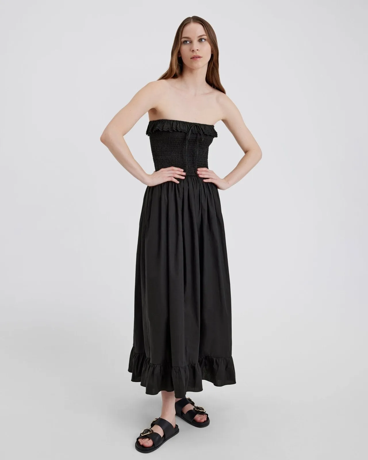 Nicole Dress Noir sold by SOLID & STRIPED
