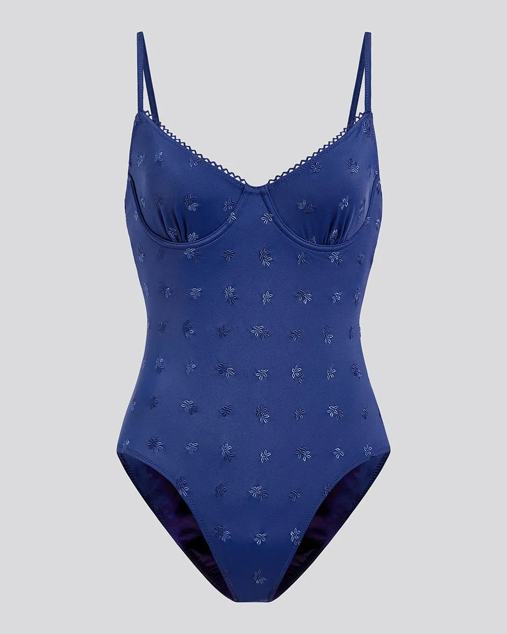 Taylor Embroidered One Piece French Navy sold by SOLID & STRIPED product image thumbnail 2