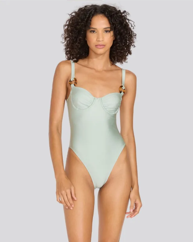 Adrienne One Piece Sage sold by SOLID & STRIPED