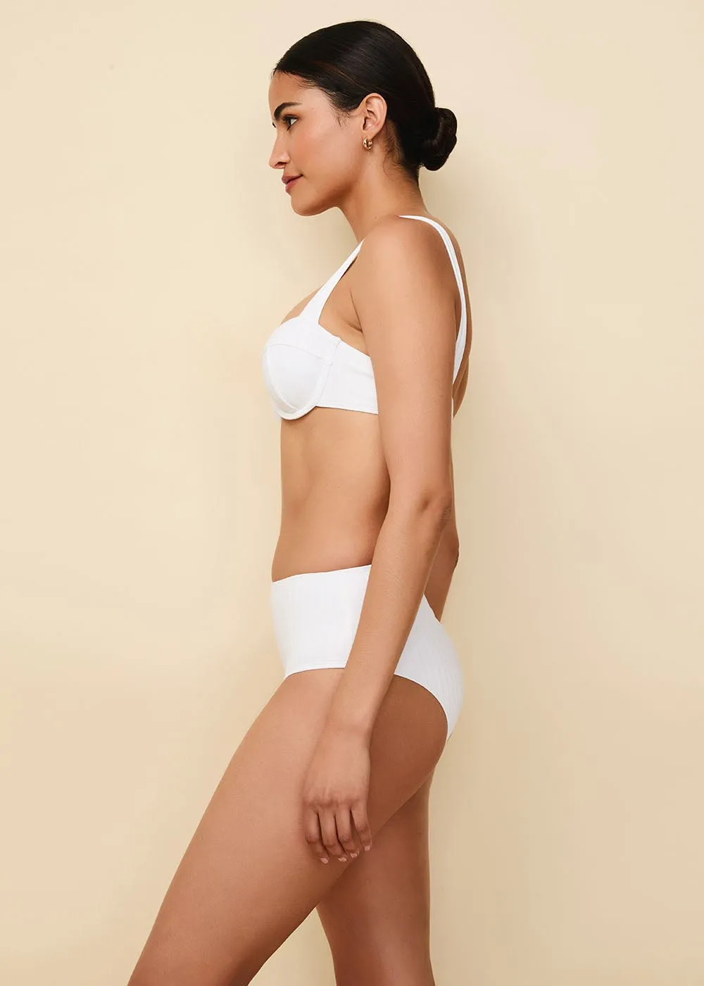 Lilo Ribbed Bikini Bottom Optic White sold by SOLID & STRIPED product image thumbnail 5