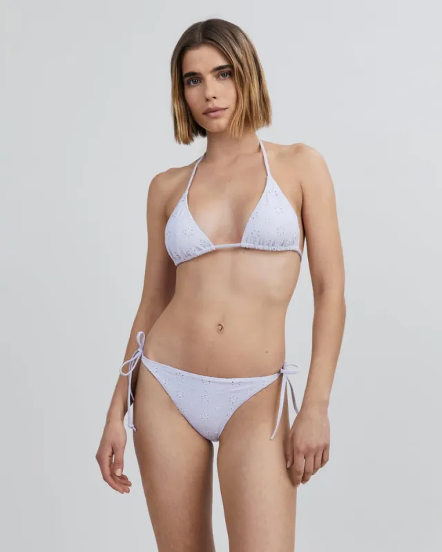 Iris Eyelet Bikini Top Lilac Pastel sold by SOLID & STRIPED