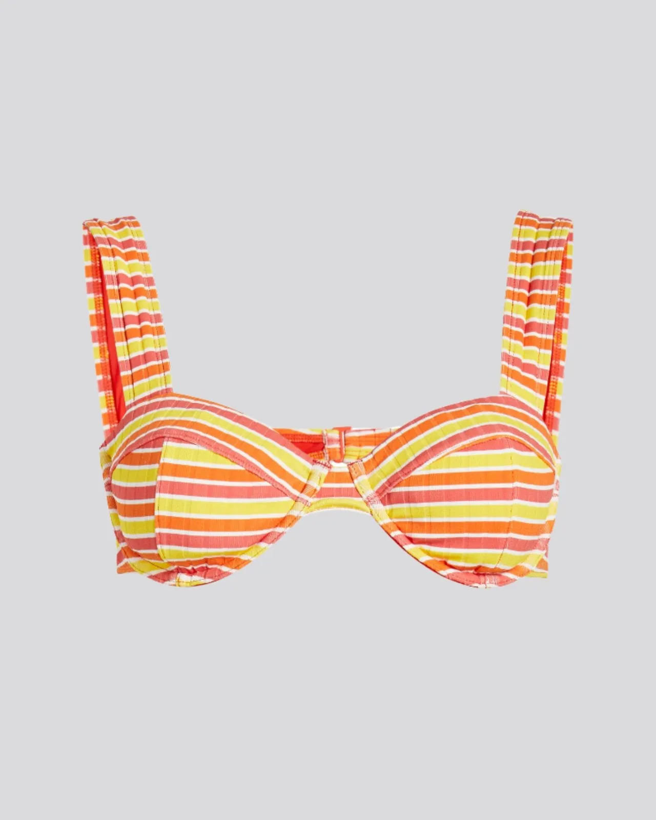 Lilo Ribbed Bikini Top Sorbet Stripe sold by SOLID & STRIPED product image thumbnail 2