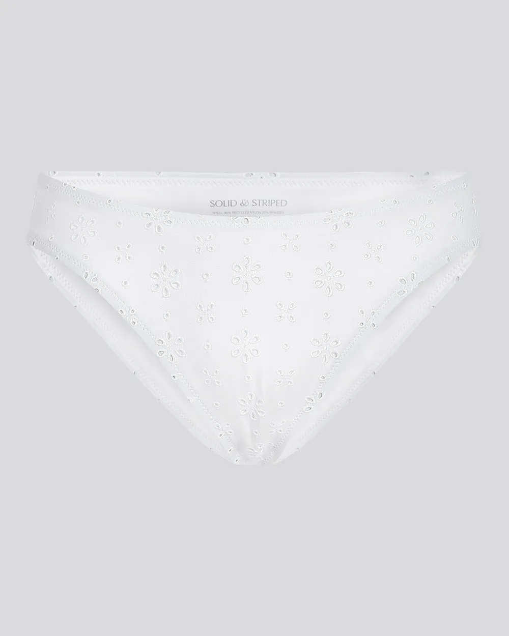 Daphne Eyelet Bikini Bottom Optic White sold by SOLID & STRIPED product image thumbnail 2